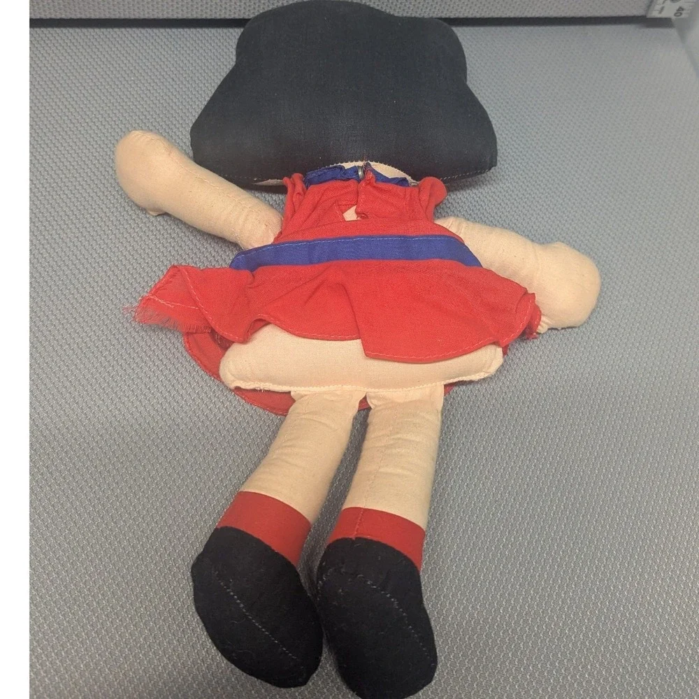 VTG 1952 Peanuts Lucy van Pelt Cloth Rag Doll Red Plush 14
